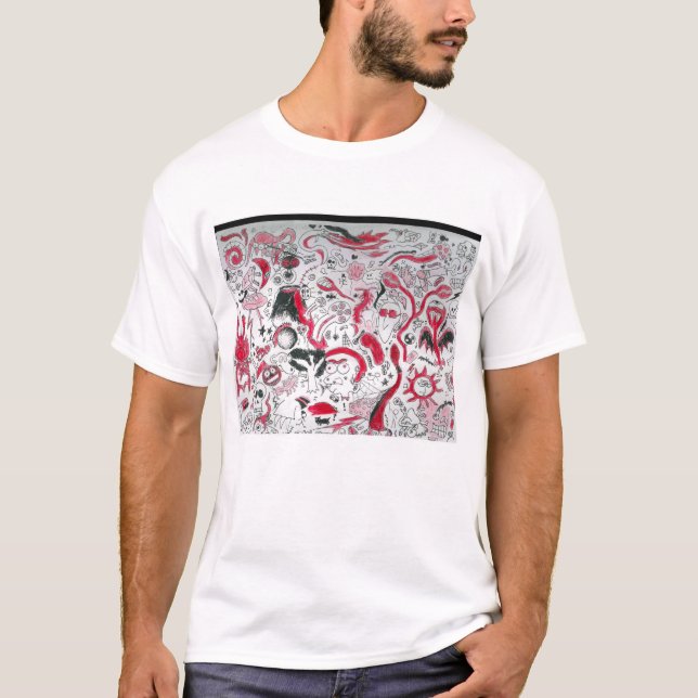 T-shirt Doodle Punk Rock #3 Vampire en COULEUR (Devant)