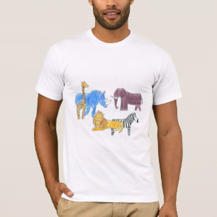 T-shirt Doodle Rock Punk #38 Animaux de la savane africain