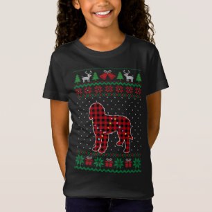 T-Shirt Doodle Rouge Plaid Buffalo drôle laide de Noël Swe