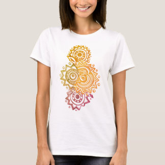 T-shirt Doodle sonne en orange