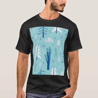 T-shirt Doodles de forêt : Motif créatif sans couture