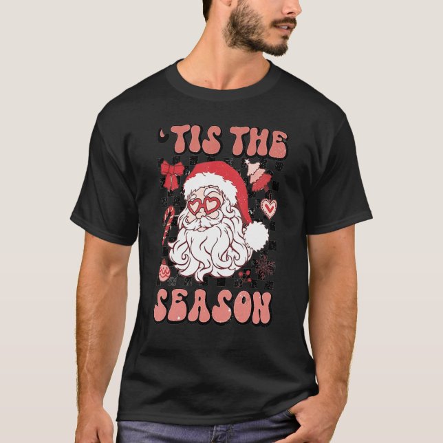 T-shirt Doodles de Noël C'est la saison Retro Holiday Sa (Devant)