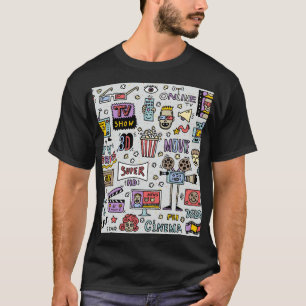 T-shirt Doodles de série TV : Drôle ensemble Vintage.
