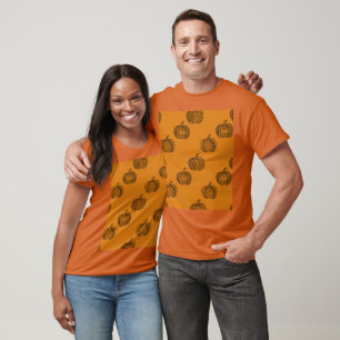 T-shirt Doodles d'Halloween boho mandala citrouilles Autom