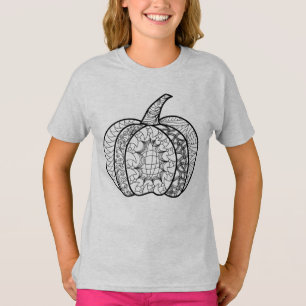 T-shirt Doodles d'Halloween boho zentangles citrouille Aut