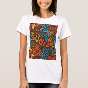 T-shirt Doodles floraux foncés