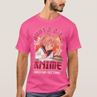 T-shirt Doodling Otaku Girls Ramen Noodles Sketting Women