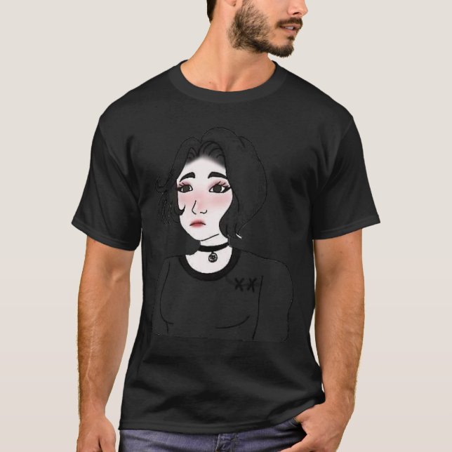 T-shirt Doomer girl E girl se sent Wojak meme (Devant)