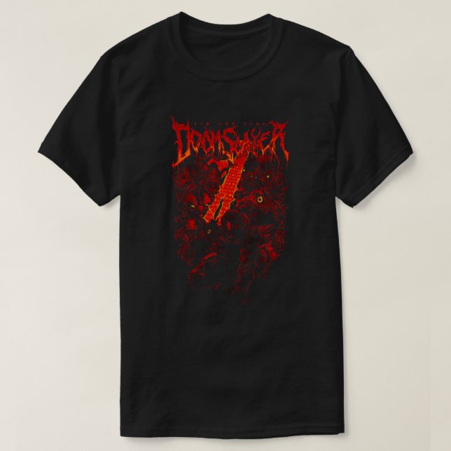 T-shirt Doomslayer Inferno Rage Art (Design devant)