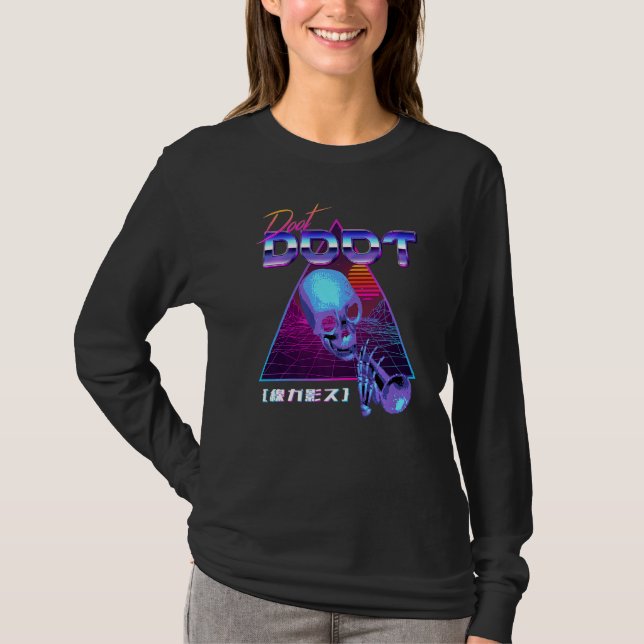 T-shirt Doot M. Skeltal Synthwave Retro Meme Streetwe (Devant)