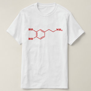 T-shirt Dopamine formule chimique moléculaire