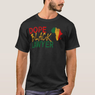 T-shirt Dope Black Avocat Africain Américain Travail Noir 