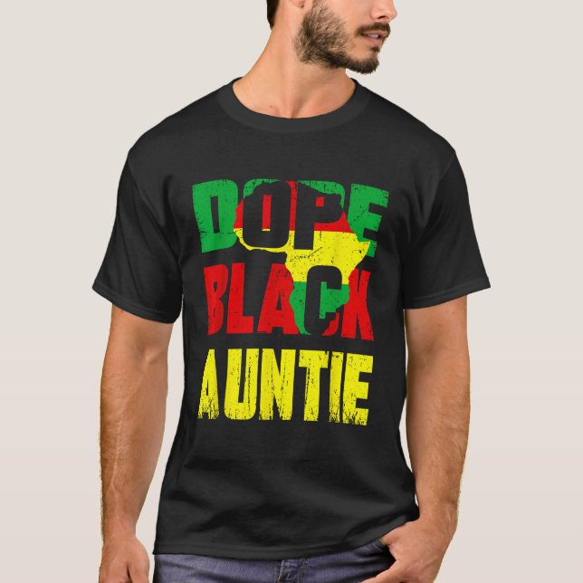 T-shirt Dope Black Tante Drôle Afro-Américain Famille Me (Devant)