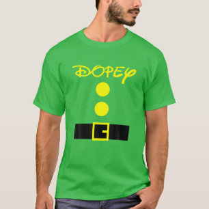 T-shirt Dopey Halloween Dwarf Costume Color Matching