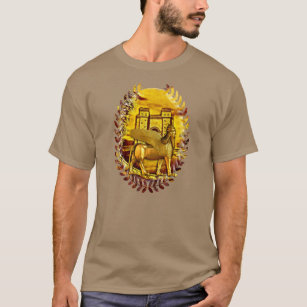 T-shirt d'or assyrien de porte de Lamassu et