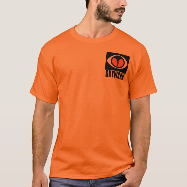 T-shirt d'orange d'observateur de tempête du Texas (Devant)