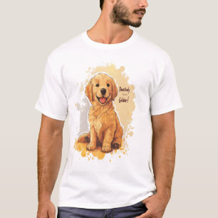 T-shirt Doré - Art scintillant Style Retri doré