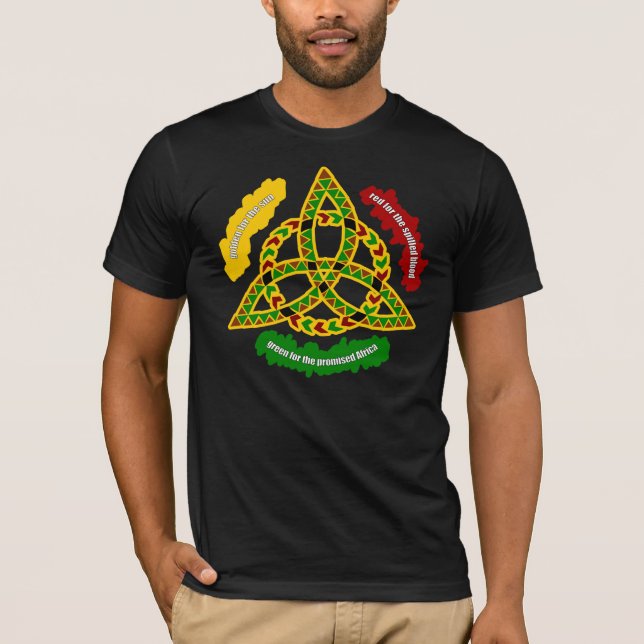 T-shirt Doré, rouge et vert (Devant)