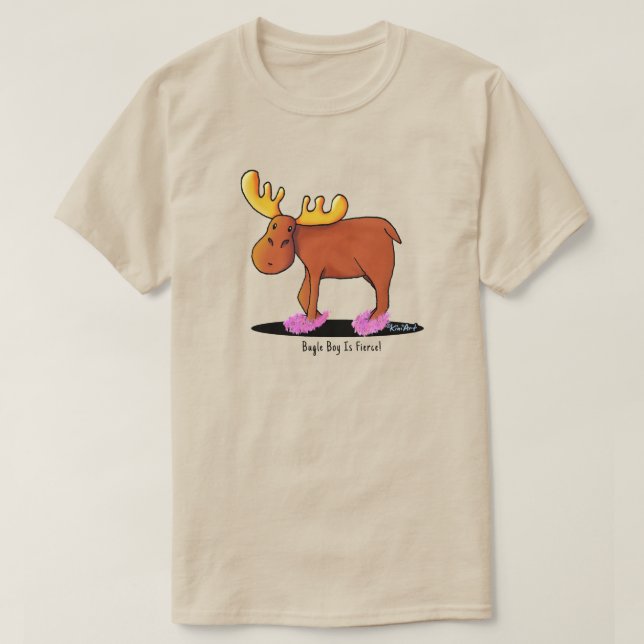 T-Shirt d'orignal à nappes molles (Design devant)