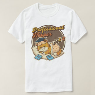 T-shirt Dormeuse professionnelle, chat