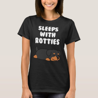 T-shirt Dormir avec des Rottweilers