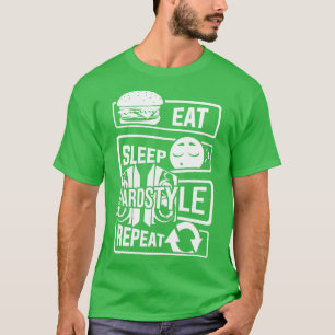 T-shirt Dormir Danser à la basse de répétition style hards