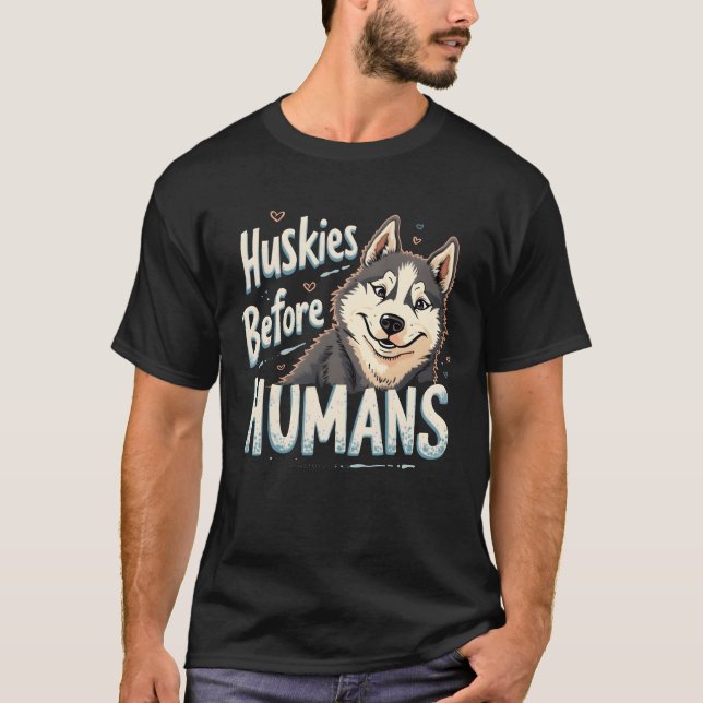 T-shirt Dormir de chien Aventure de musculation Huskyeam A (Devant)