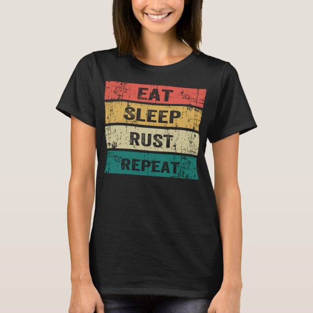 T-shirt DORMIR DORMIER RAPIDE RÉPÉTER Jeux amusants Mème d (Devant)