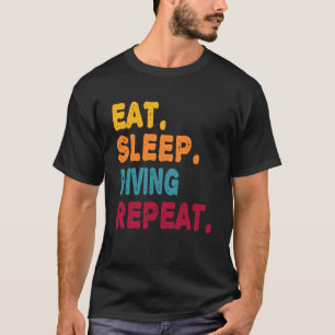 T-shirt Dormir Dormir Plongée Répéter Garçons Hommes Femme