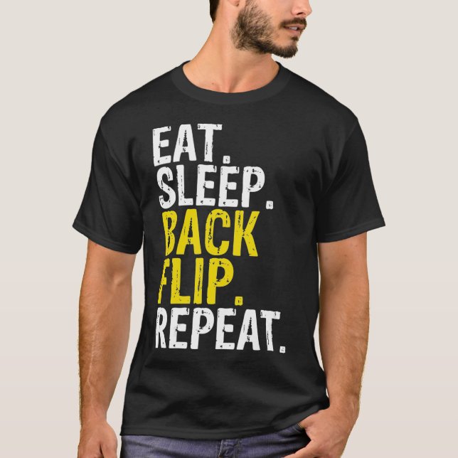 T-shirt Dormir Dos Retourner Répéter Acrobat Gymnastique (Devant)