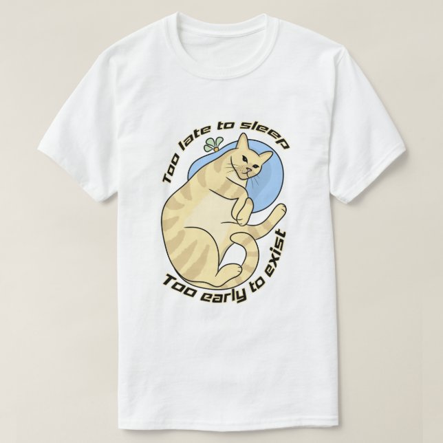 T-shirt Dormir - Feline privée | (Design devant)