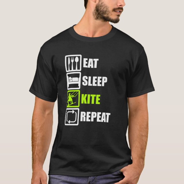 T-shirt DORMIR KITE REPAT Kiteboarding Kitesurf (Devant)