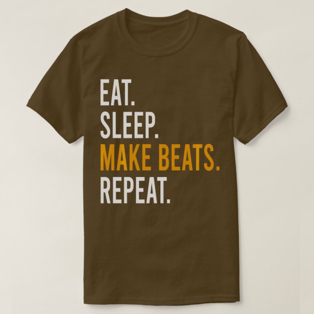 T-shirt Dormir Manger Faire Des Beats Répéter Musique Cade (Design devant)