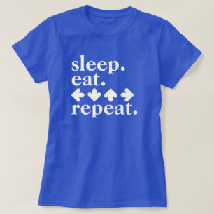 T-shirt Dormir.Manger. Flèches.Recommencer.