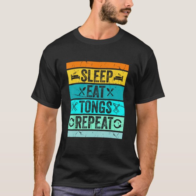 T-shirt Dormir Manger Tongs Répéter Blacksmith Outil de ma (Devant)