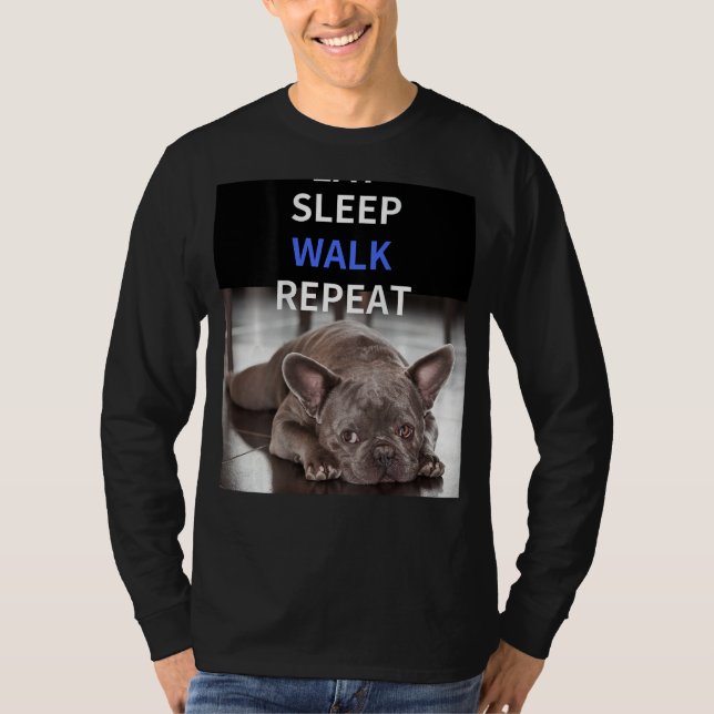 T-shirt DORMIR MARCHER RÉPÉTER Bulldog Back Logo Short Sle (Devant)