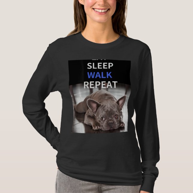 T-shirt DORMIR MARCHER RÉPÉTER Bulldog Back Logo Short Sle (Devant)