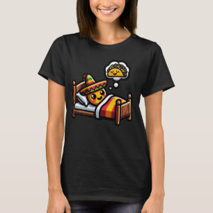 T-shirt Dormir Tortilla Rêve De Taco Mexicain Nourriture M