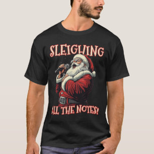 T-shirt Dormir Toutes Les Notes Père Noël Christmas Music 