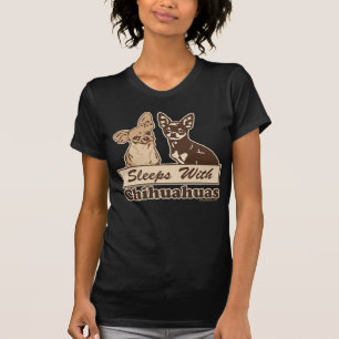 T-shirt Dors Avec Chihuahuas Sombre