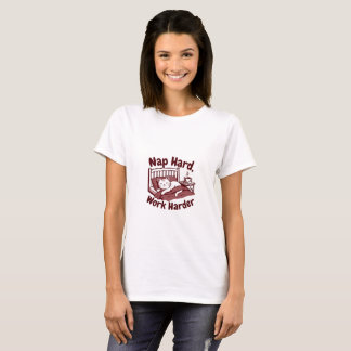 T-shirt Dors bien Travaille plus dur – Drôle de chat endor