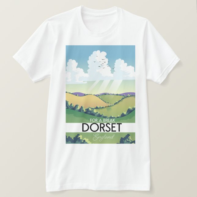 T-shirt Dorset Angleterre affiche voyage (Design devant)