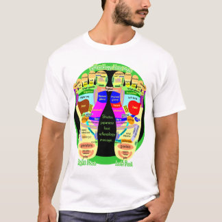 T-shirt dos de carte de pied de réflexothérapie : combat