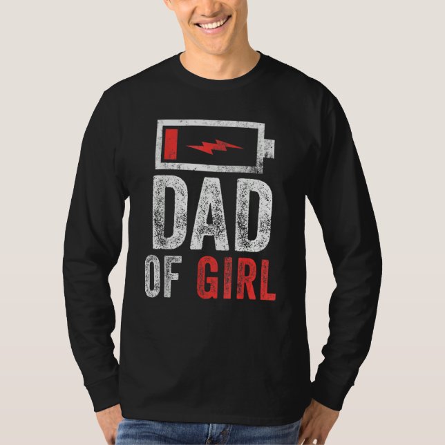 T-shirt Dos De Fille De Fille Fête des pères Naissance De  (Devant)