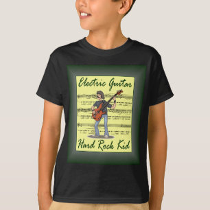 T-shirt Dos de musique de feuille de ~ d'enfant de hard
