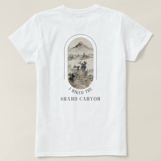 T-shirt dos & front j'ai randonné le grand canyon drôle ra (Design dos)