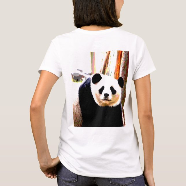T-shirt Dos personnalisé Imprimer Porte de Panda tendance  (Dos)