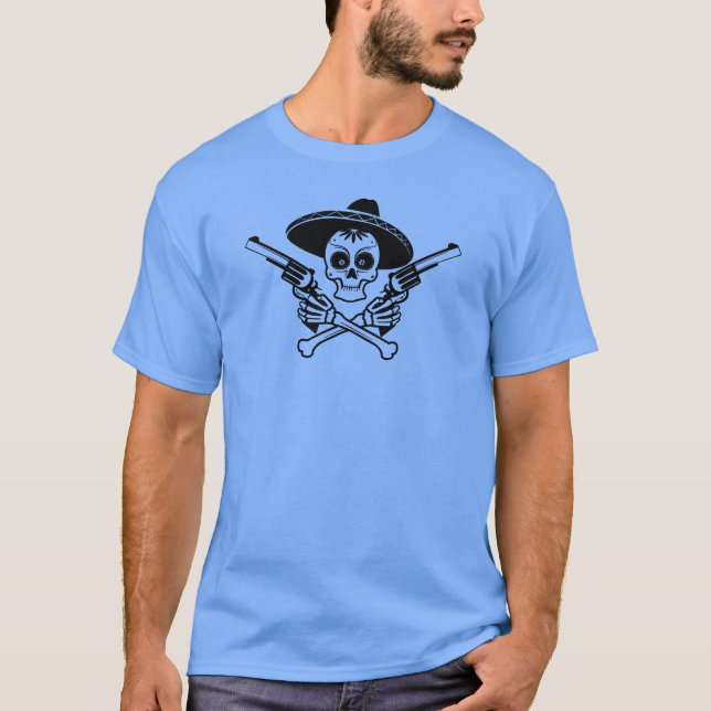 T-shirt Dos Pistoles drôle (Devant)