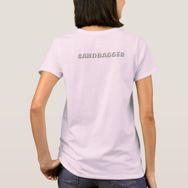 T-shirt dos rose vif Sandbagger femmes (Dos)