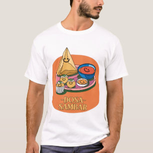 T-shirt Dosa Sambar - Amoureux de la Nourriture Indienne